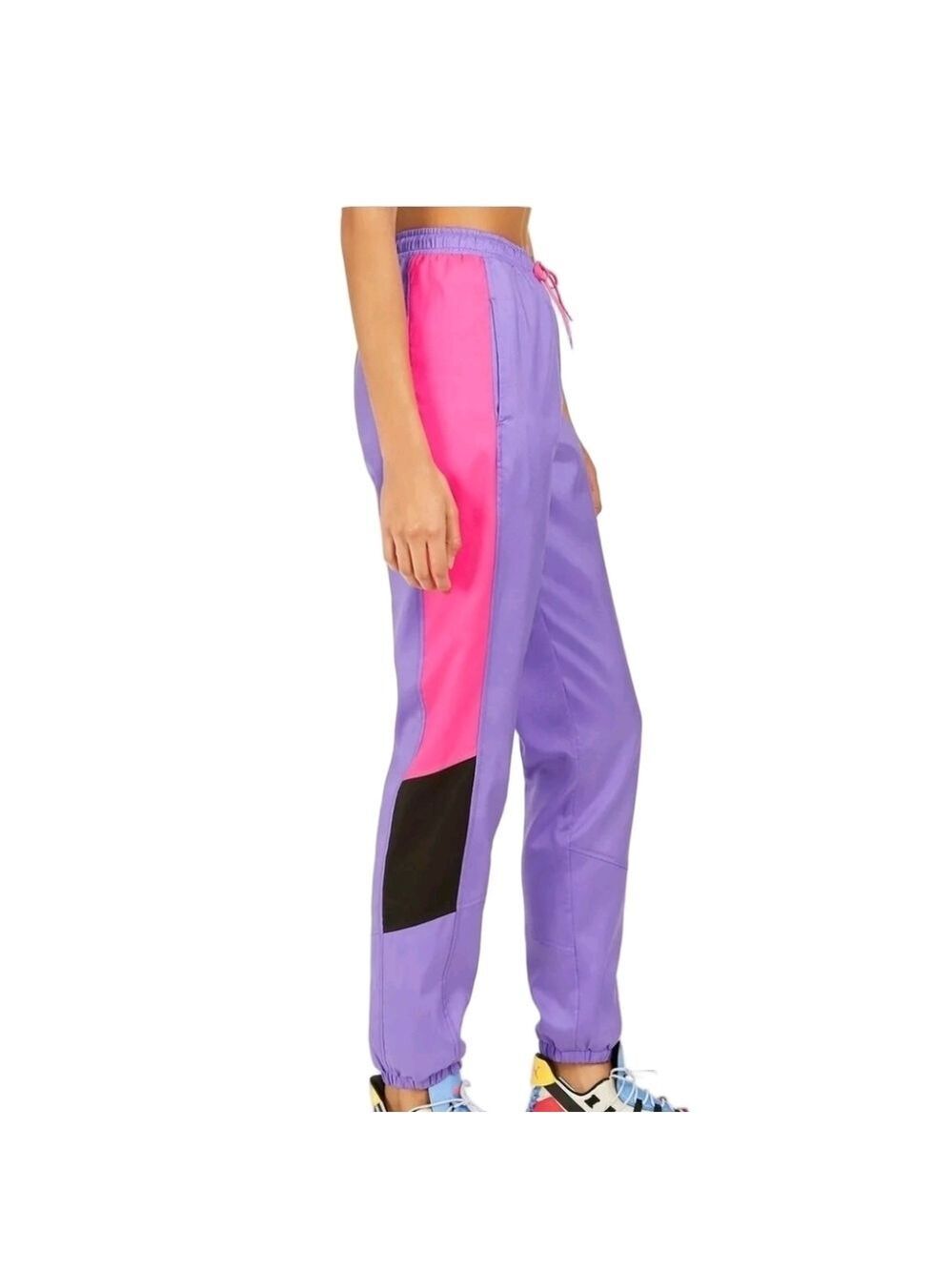 PUMA retro color block track pant joggers size large